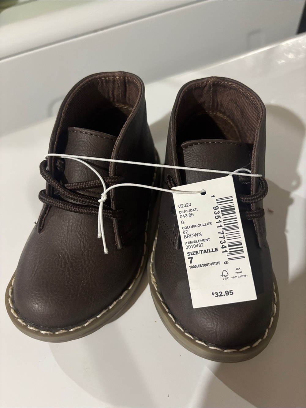 The Children's Place Brown Kids Lace-Up Desert Boots
